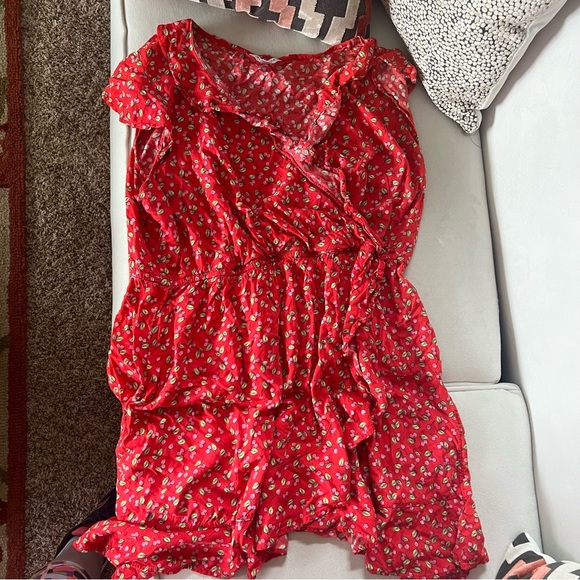 Arizona Jean Co. Retro Cherry Print Faux Wrap Dress - Picture 10 of 11